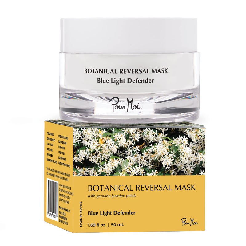 Pour Moi Botanical Reversal Mask | Blue Light Correcting Gel Mask for All Skin Types feat. Jasmine Flower & Buddleja Flower Extract to Clarify, Tone & Protect Skin - Image 2